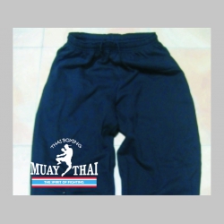 Thaiboxing - Muay Thai THE SPIRIT OF FIGHTING   čierne teplákové kraťasy s tlačeným logom